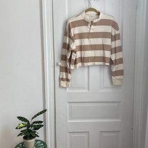 Olive Clothing | Cropped Rugby Tee